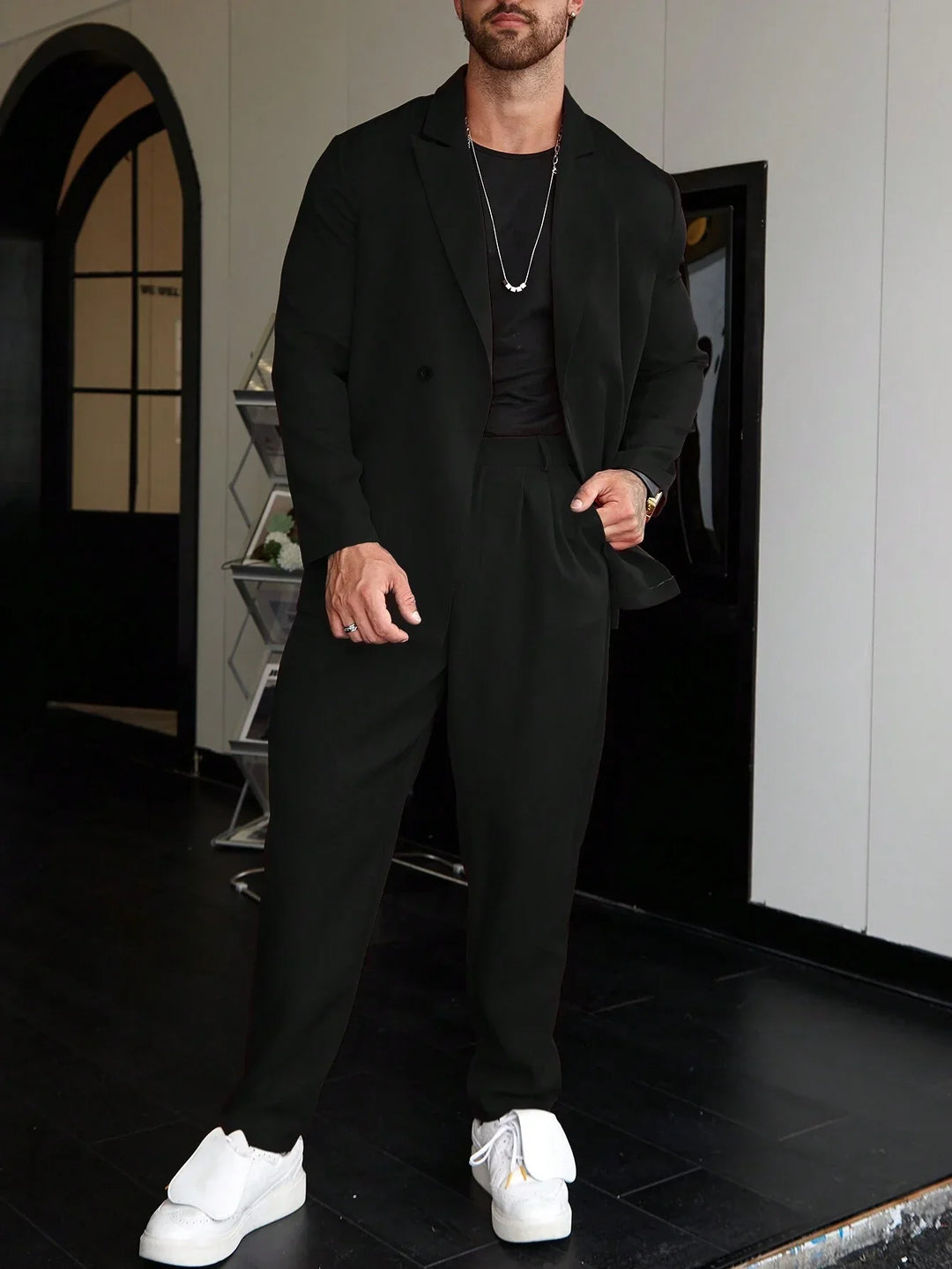 Suit - Men's Relaxed Fit Blazer and Pleated Trousers-Men’s Suit-Chaps London-Chaps London