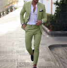 Suit - Two Piece - Tailored - Men's Blazer - Suit Pants-Suits-Chaps London-Green-S-Chaps London