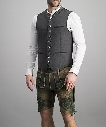 Suit Waistcoat - Men's Grey Single Breasted Sleeveless-Suits-Chaps London-Chaps London