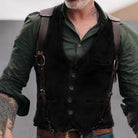 Suit Waistcoat - Men's Vintage Single Breasted-Fashion Men Vest All-year-Chaps London-Black-S-Chaps London