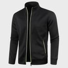 Summer Cardigan | Casual | Zip Pockets | Zip-Up Sweatshirt | Men's Jacket-Chaps London-Black-M-Chaps London