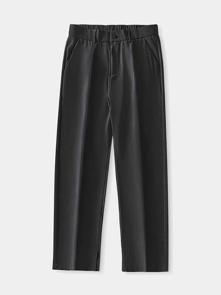 Summer Pants - Men's Lightweight Elastic Waist Straight Leg Slack Pants-Chaps London-Chaps London