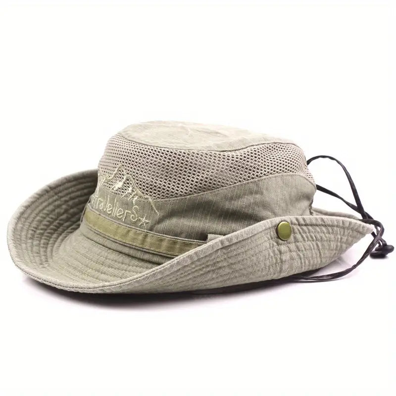Sun Hat - Men's Boonie Mesh Crown Adjustable-Sun Hat-Chaps London-Khaki-Chaps London