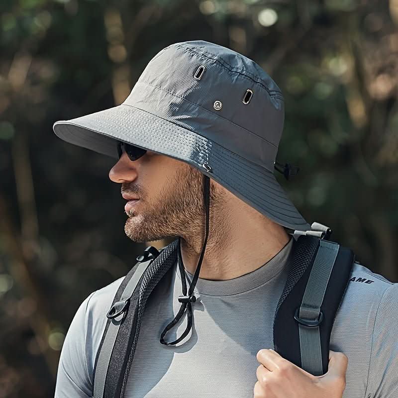 Sun Hat - Men's UV Protection Wide Brim-Sun Hat-Chaps London-Grey-Chaps London