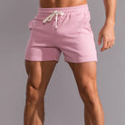 Sweat Shorts - Drawstring - Elastic Waist - Jogger Shorts - Men's Shorts-Men Shorts-Chaps London-Pink-S-Chaps London