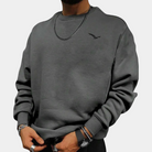 Sweatshirt - Comfy - Round Neck - Pullover Sweater - Men's Clothing-Fashion Men Sweatshirt Fall-Chaps London-Gray-S-Chaps London