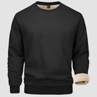 Sweatshirt - Warm - Crew Neck - Winter Pullover - Fleece Lined Sweatshirts for Men-Sweater-Chaps London-Black-S-Chaps London