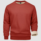 Sweatshirt - Warm - Crew Neck - Winter Pullover - Fleece Lined Sweatshirts for Men-Sweater-Chaps London-Dark Orange-S-Chaps London