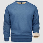 Sweatshirt - Warm - Crew Neck - Winter Pullover - Fleece Lined Sweatshirts for Men-Sweater-Chaps London-Gray Blue-S-Chaps London