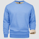 Sweatshirt - Warm - Crew Neck - Winter Pullover - Fleece Lined Sweatshirts for Men-Sweater-Chaps London-Light Blue-S-Chaps London