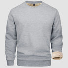 Sweatshirt - Warm - Crew Neck - Winter Pullover - Fleece Lined Sweatshirts for Men-Sweater-Chaps London-Light Gray-S-Chaps London
