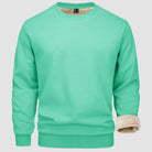 Sweatshirt - Warm - Crew Neck - Winter Pullover - Fleece Lined Sweatshirts for Men-Sweater-Chaps London-Mint Green-S-Chaps London