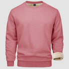 Sweatshirt - Warm - Crew Neck - Winter Pullover - Fleece Lined Sweatshirts for Men-Sweater-Chaps London-Pink-S-Chaps London