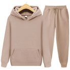 Sweatsuit - Comfy - Two-Piece - Hoodie Jogger Set - Men's Jogging Suit Sets-Chaps London-Apricot-S-Chaps London