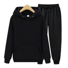 Sweatsuit - Comfy - Two-Piece - Hoodie Jogger Set - Men's Jogging Suit Sets-Chaps London-Black-S-Chaps London