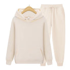 Sweatsuit - Comfy - Two-Piece - Hoodie Jogger Set - Men's Jogging Suit Sets-Chaps London-Khaki-S-Chaps London