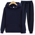 Sweatsuit - Comfy - Two-Piece - Hoodie Jogger Set - Men's Jogging Suit Sets-Chaps London-Navy Blue-S-Chaps London