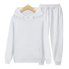 Sweatsuit - Comfy - Two-Piece - Hoodie Jogger Set - Men's Jogging Suit Sets-Chaps London-White-S-Chaps London