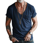 T-Shirt - Lightweight - Regular Fit - V-Neck T-Shirt - Men's Shirts-Men's Shirt-Chaps London-Chaps London