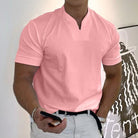 T-Shirt - Men's Breathable Short Sleeve Regular Fit T-Shirt-T-Shirts-Chaps London-Pink-M-Chaps London
