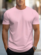 T-Shirt - Plain - Crew Neck - Basic T-Shirt - Men's Clothing-T-shirts-Chaps London-Rosa-S-Chaps London