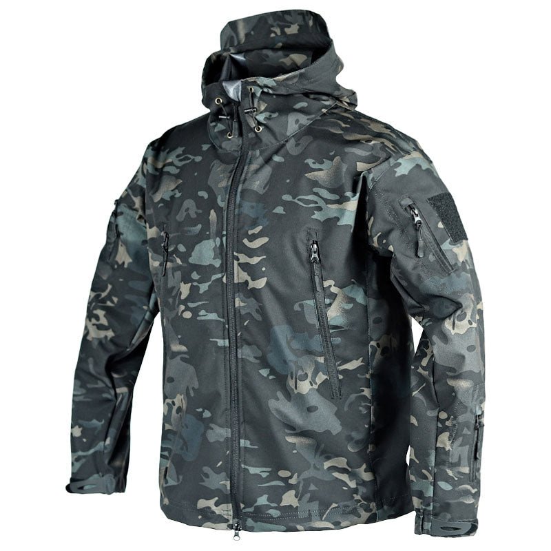 Tactical Windbreaker Jacket - Men's Hooded Outdoor-Windbreakers-Chaps London-Dark Grey-S-Chaps London