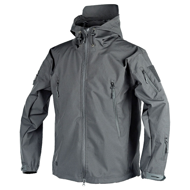 Tactical Windbreaker Jacket - Men's Hooded Outdoor-Windbreakers-Chaps London-Grey-S-Chaps London