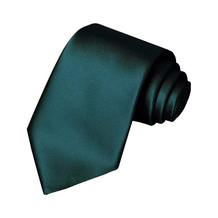 Tie - Men's Plain Colour 8 cm Business-Neckties-Chaps London-Army Green-Chaps London