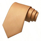 Tie - Men's Plain Colour 8 cm Business-Neckties-Chaps London-Brown-Chaps London