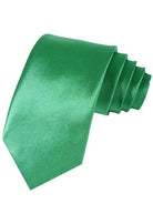 Tie - Men's Plain Colour 8 cm Business-Neckties-Chaps London-Green-Chaps London
