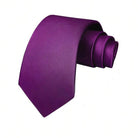 Tie - Men's Plain Colour 8 cm Business-Neckties-Chaps London-Violet-Chaps London