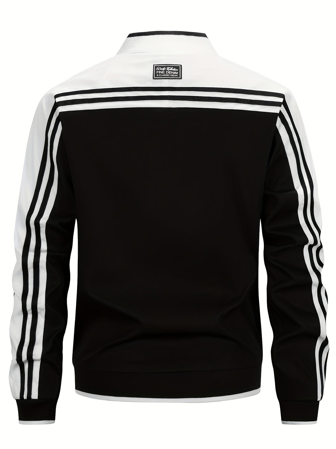 Track Jacket - Men's Striped Zip Up Sport Jacket-Men’s Tracksuit Jacket-Chaps London-Chaps London