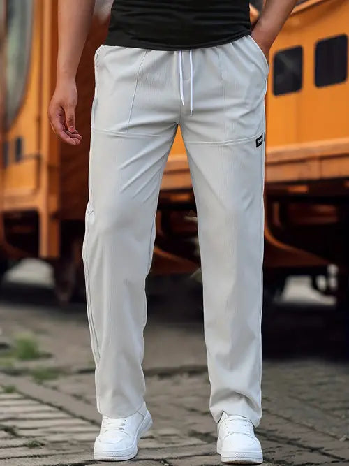 Track Pants | Drawstring | Leisure | Straight Leg Pants | Men's Trousers-Broek man-Chaps London-Chaps London