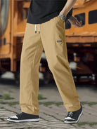 Track Pants | Drawstring | Leisure | Straight Leg Pants | Men's Trousers-Broek man-Chaps London-Khaki-S-Chaps London