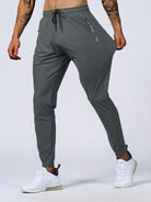 Track Pants - Drawstring - Skinny - Joggers - Gym Pants Men-Men's Jogging Pants-Chaps London-Gray-XS-Chaps London