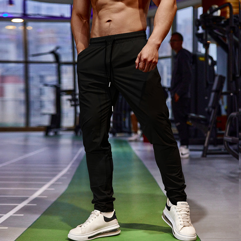 Track Pants - Men's Elastic Waist Gym Workout Pants-Fashion Men Sweatpants All-year-Chaps London-Black-S-Chaps London