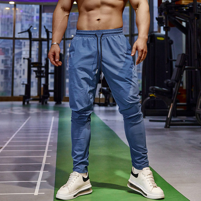 Track Pants - Men's Elastic Waist Gym Workout Pants-Fashion Men Sweatpants All-year-Chaps London-Blue-S-Chaps London