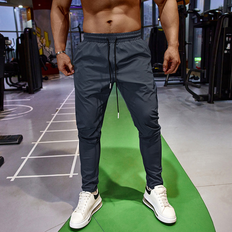 Track Pants - Men's Elastic Waist Gym Workout Pants-Fashion Men Sweatpants All-year-Chaps London-Gray-S-Chaps London