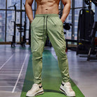 Track Pants - Men's Elastic Waist Gym Workout Pants-Fashion Men Sweatpants All-year-Chaps London-Green-S-Chaps London