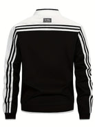 Tracksuit Jacket - Men's Zip-Up Striped Sport Jacket-Men’s Tracksuit Jacket-Chaps London-Chaps London