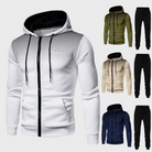 Men's hooded zip-up tracksuit, faded dot pattern, four color options shown flat | Chaps London