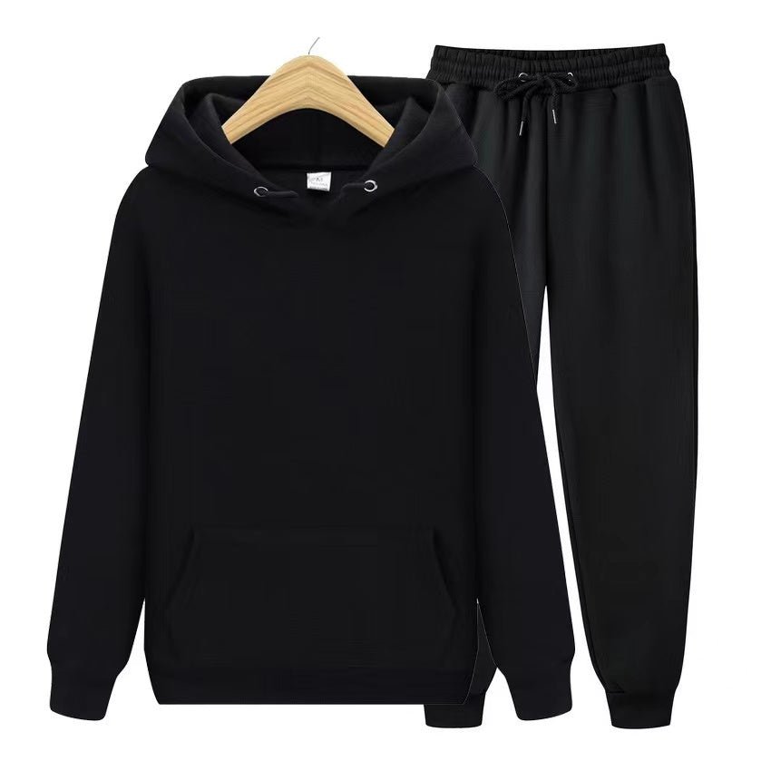 Tracksuit - Men's Hoodie and Jogger Set-Outfit Sets-Chaps London-Black-S-Chaps London