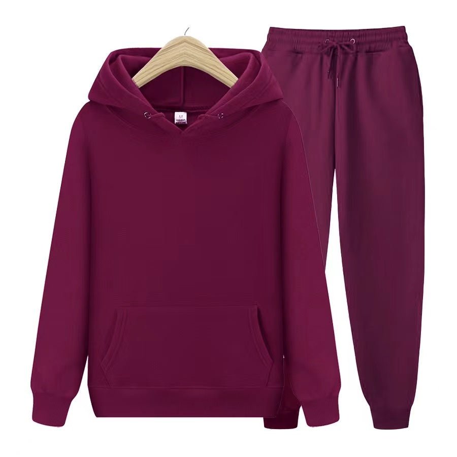Tracksuit - Men's Hoodie and Jogger Set-Outfit Sets-Chaps London-Merlot-S-Chaps London