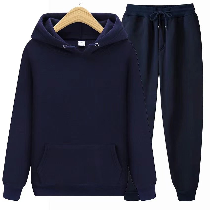 Tracksuit - Men's Hoodie and Jogger Set-Outfit Sets-Chaps London-Navy Blue-S-Chaps London