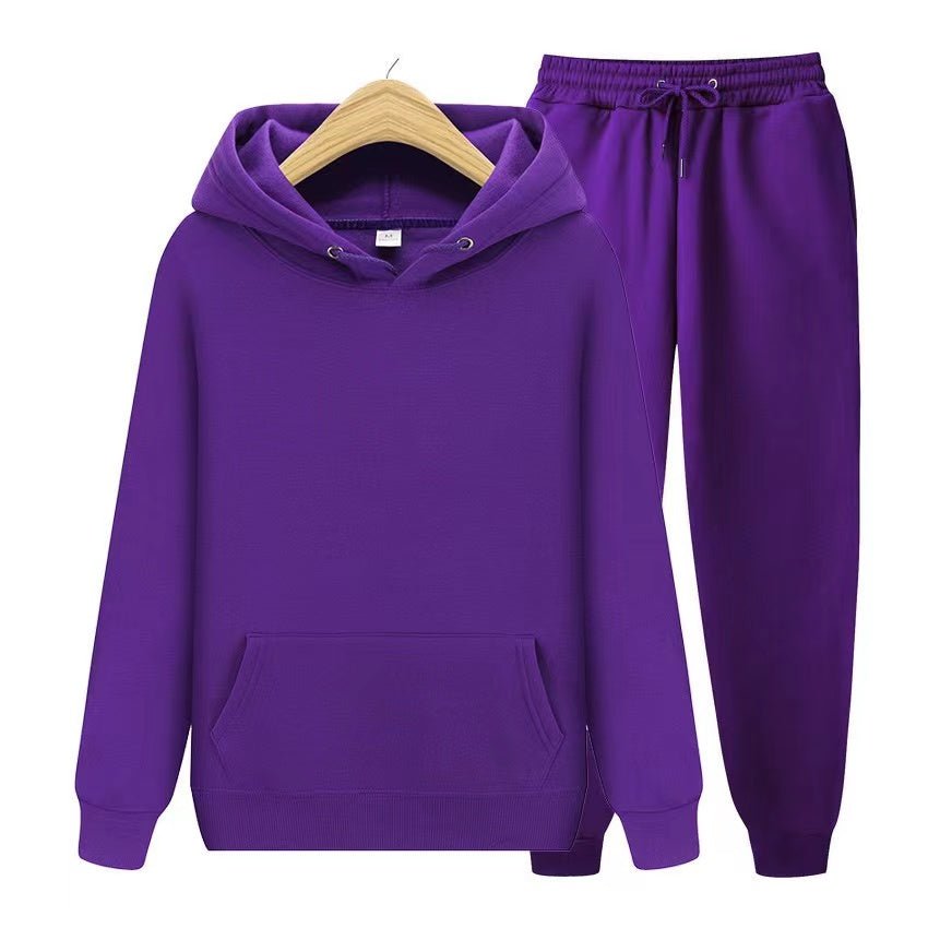 Tracksuit - Men's Hoodie and Jogger Set-Outfit Sets-Chaps London-Purple-S-Chaps London