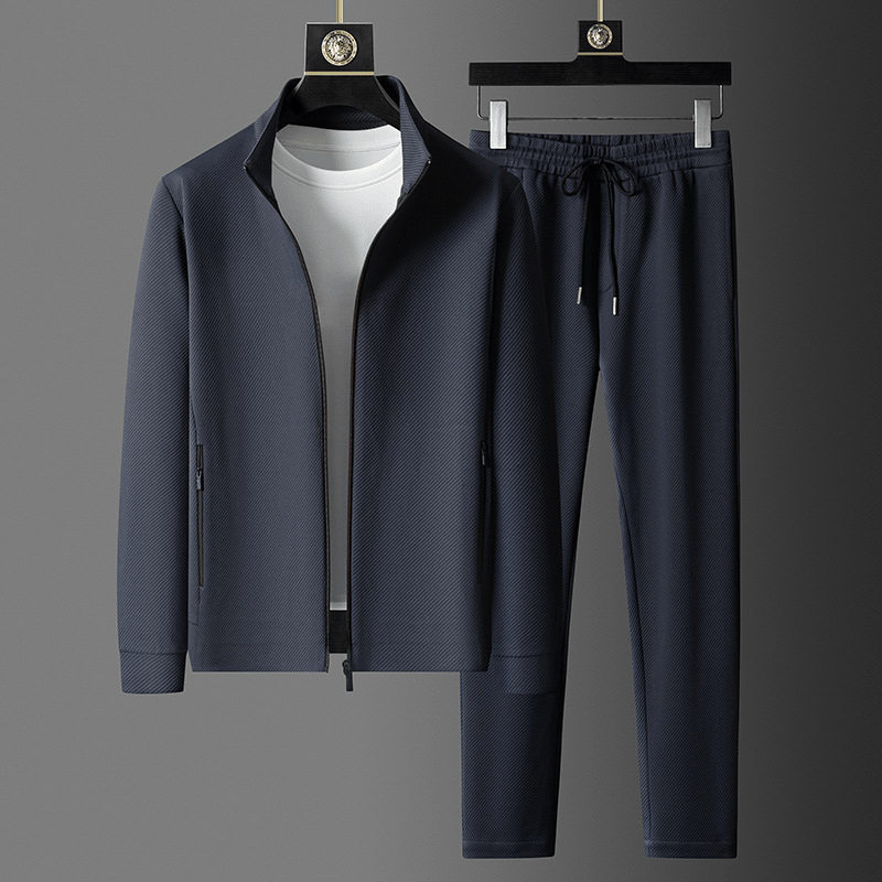 Tracksuit - Men's Zip Up Jacket and Joggers-Outfit Sets-Chaps London-Dark Grey-S-Chaps London