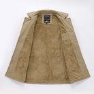 Trench Coat - Men's Fleece Lined Single Breasted Winter Trench Coat-Chaps London-Chaps London
