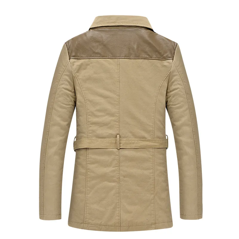 Trench Coat - Men's Fleece Lined Single Breasted Winter Trench Coat-Trench Coats-Chaps London-Chaps London