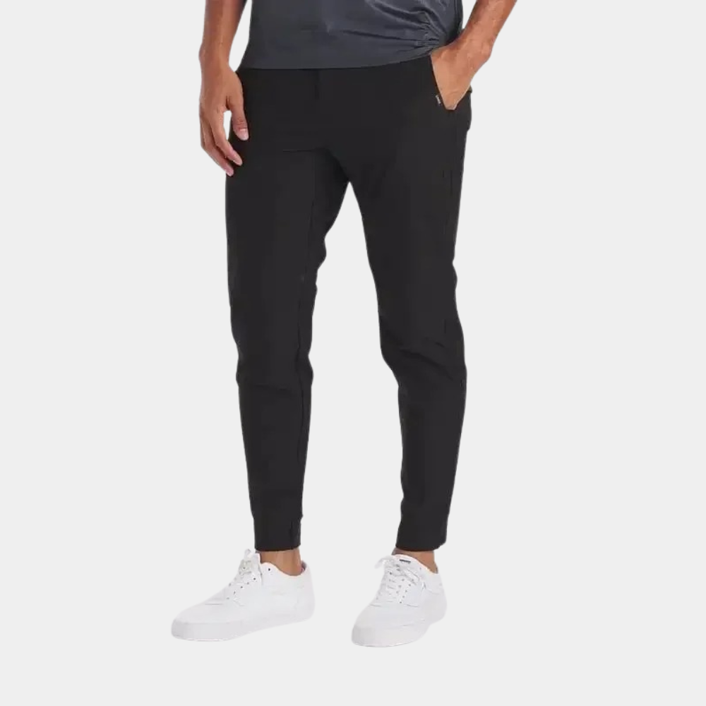 Trousers - Men's Slim Fit Skinny Stretch-Trousers-Chaps London-Black-S-Chaps London