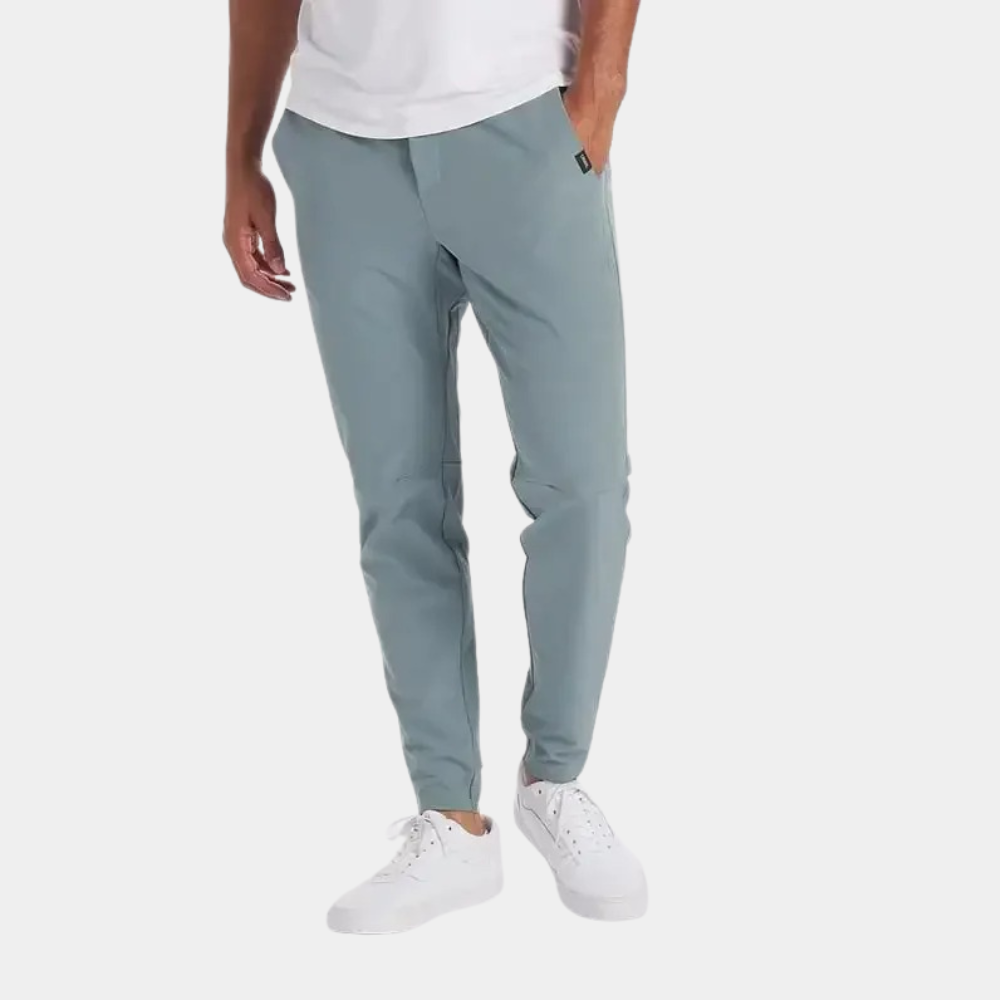 Trousers - Men's Slim Fit Skinny Stretch-Trousers-Chaps London-Sky Blue-S-Chaps London